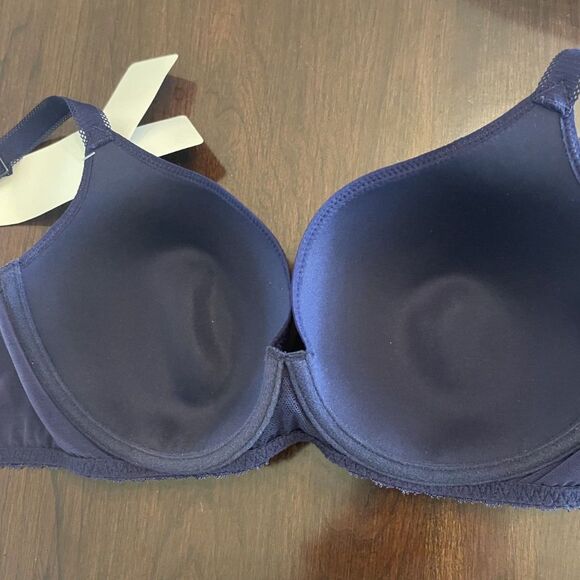 NWT Simone Perele 36D Bra Full Coverage Navy Blue 'Comete Moulded Underwire' - Picture 9 of 14